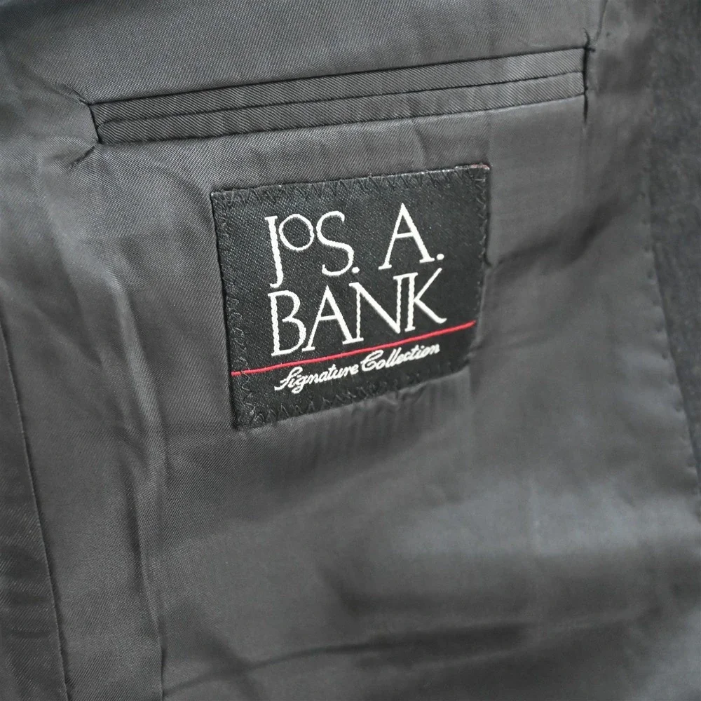 Jos A Bank 41R Gray 100% Wool Gordon Mens Blazer Suit Jacket Sport Coat‎